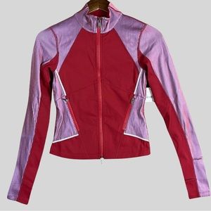Free People Movement Hardio Cardio Track Jacket Womens Size XS Red Full Zip NEW